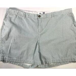OLD NAVY Shorts Size 2 Women Green & White Checked Zip Fly Pockets Vietnam